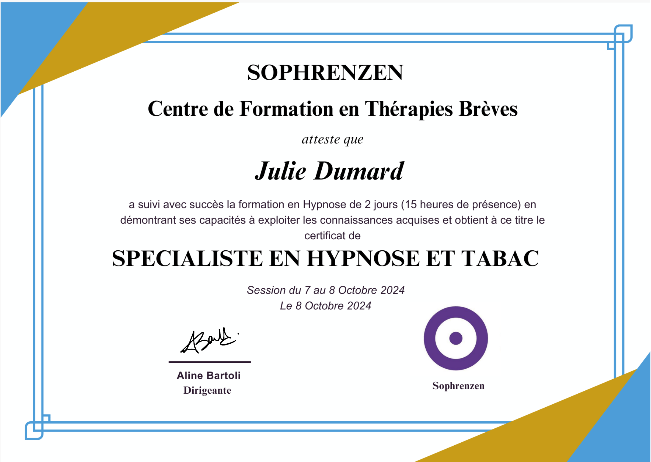 certificat sphrenzen